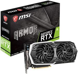 MSI GAMING GeForce RTX 2070 8GB GDRR6 256-bit HDMI/DP/USB Ray Tracing Turing Architecture HDCP Graphics Card (RTX 2070 ARMOR 8G)
