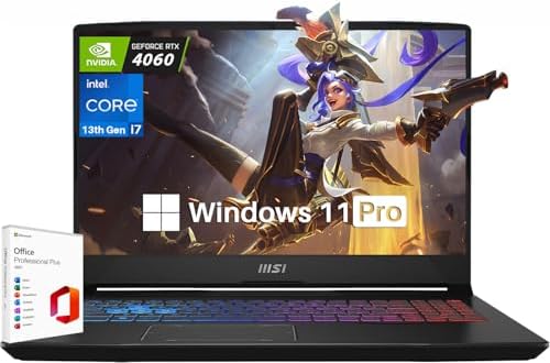 MSI Pulse 15 Gaming Laptop, Intel 14-Core i7-13700H Up to 5.00 GHz, 32GB DDR5 RAM, 2TB SSD, NVIDIA GeForce RTX 4060 8GB GDDR6, Backlit KB, HDMI, Microsoft Office Lifetime License & Windows 11 Pro