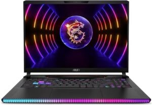 MSI Raider GE68HX 16" FHD+ (1920 x 1200) 144Hz Gaming Laptop - 13th Gen Intel Core i9-13950HX 24-Core up to 5.50 GHz CPU, 32GB DDR5 RAM, 1TB NVMe SSD, GeForce RTX 4060 8GB GDDR6, Windows 11 Pro