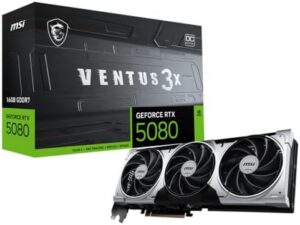 MSI VGA GEFORCE RTX 5080 16G Ventus 3X OC Plus RTX5080 16GB GDRR7 256 B DX12 PCIE 5.0 X16 (3XDP 1XHDMI)
