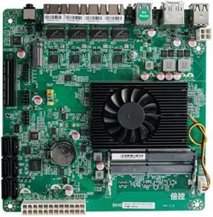 NAS Motherboard N5105,4 Port i226/ i225 2.5GbE LAN,M.2 NVMe, 6*SATA3.0,2*DDR4, 1*PCIe4.0, Mini ITX Soft Router VPN Openwrt Barebone Micro Appliance DIY