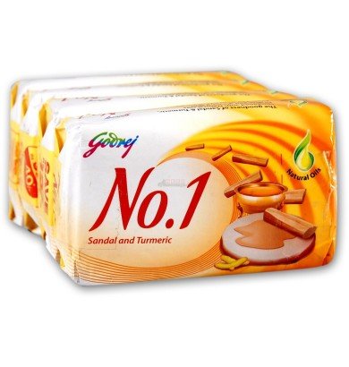 No. 1 Sandal & Turmeric 4x100 gms (set of 4 soaps)