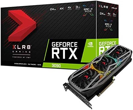 PNY GeForce RTX 3090 24GB XLR8 Gaming REVEL EPIC-X RGB Triple Fan Graphics Card (Renewed)