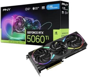 PNY GeForce RTX™ 5060 Ti 8GB Epic-X RGB™ Overclocked Triple Fan GPU DLSS 4