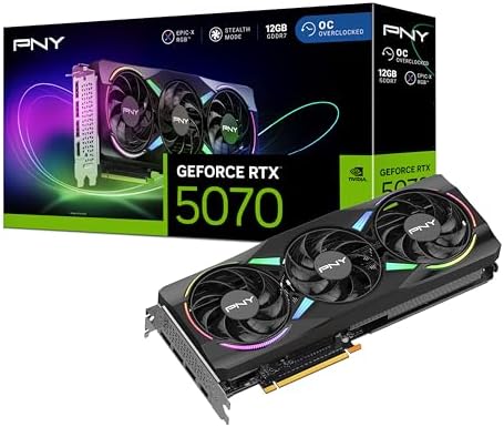 PNY GeForce RTX™ 5070 ARGB Overclocked Triple Fan