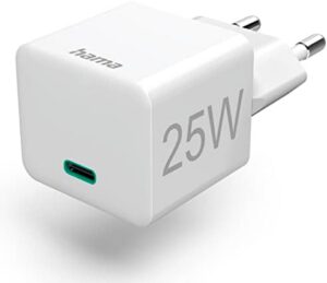 Quick Charger, USB-C, PD/Qualcomm®, Mini Charger, 25 W, White