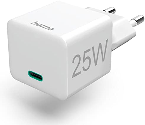 Quick Charger, USB-C, PD/Qualcomm®, Mini Charger, 25 W, White