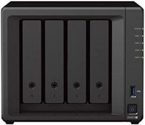 Synology DS923+ 4-Bay Diskstation NAS (AMD Ryzen™ 4 Threads R1600 Dual-Core 4GB Ram 2xRJ-45 1GbE LAN-Port) 24TB Bundle with 4X 6TB WD Red Plus
