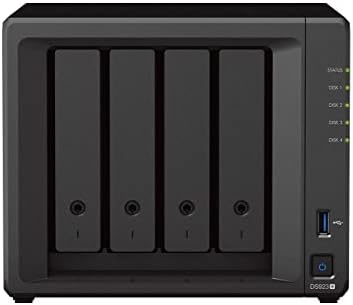 Synology DS923+ 4-Bay Diskstation NAS (AMD Ryzen™ 4 Threads R1600 Dual-Core 4GB Ram 2xRJ-45 1GbE LAN-Port) 24TB Bundle with 4X 6TB WD Red Plus
