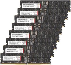 V-Color DDR5 512GB (64GBx8) 6000MHz CL36 4Gx4 2Rx4 OC R-DIMM (Overclocking ECC Registered DIMM) 1.25V Memory Ram for WRX90 Workstation (AMD Expo) (TRA564G60D436O)
