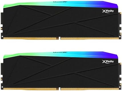 V-Color Manta XFinity RGB DDR5 32GB (16GBx2) 6800MHz CL34 1.4V RGB Gaming Desktop Upgrade RAM(Intel XMP 3.0 & AMD Expo Compatible) U-DIMM Memory Module SK Hynix IC - Black (TMXFL1668834KWK)