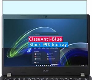 Vaxson Anti Blue Light Tempered Glass Screen Protector, compatible with Acer TravelMate P2 AMD TMP214-41 14" Laptop Visible Area Cover Only, 9H Film Protectors [ Not Full Coverage ]