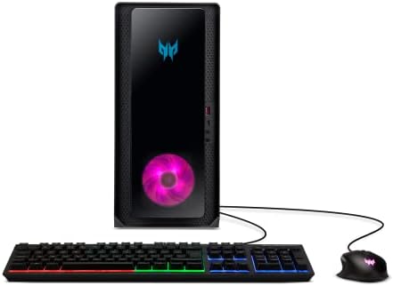acer Predator Orion 3000 Gaming Desktop, Intel i7-12700F 12-Core Processor, NVIDIA GeForce RTX 3070, 32GB DDR4 RAM, 1TB SSD + 1TB HDD, WiFi 6E, RGB Keyboard & Mouse, Windows 11 Home